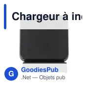 Chargeur à induction personnalisable James avec logo entreprise - Miniature 1