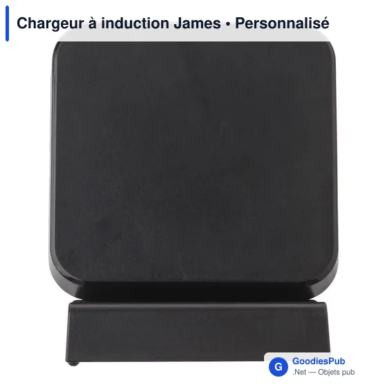 Chargeur à induction personnalisable James avec logo entreprise - Image 1