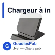 Chargeur à induction personnalisable James avec logo entreprise - Miniature 2