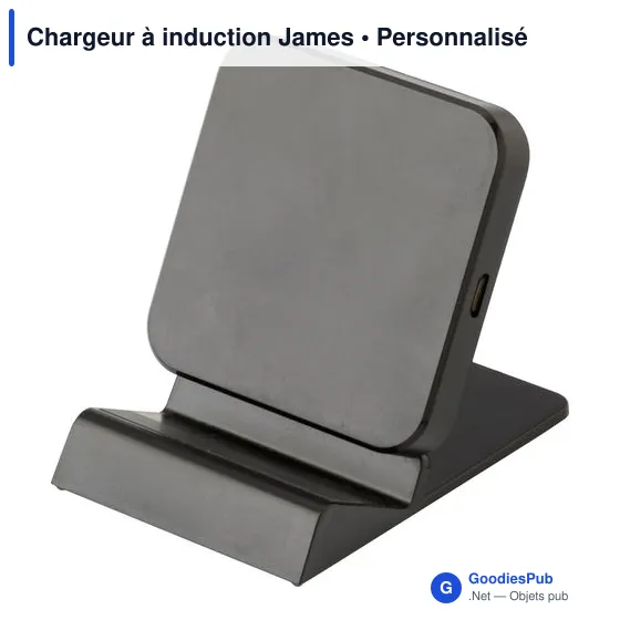 Chargeur à induction personnalisable James avec logo entreprise - Image 2