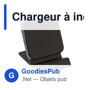 Chargeur à induction personnalisable James avec logo entreprise - Miniature 3