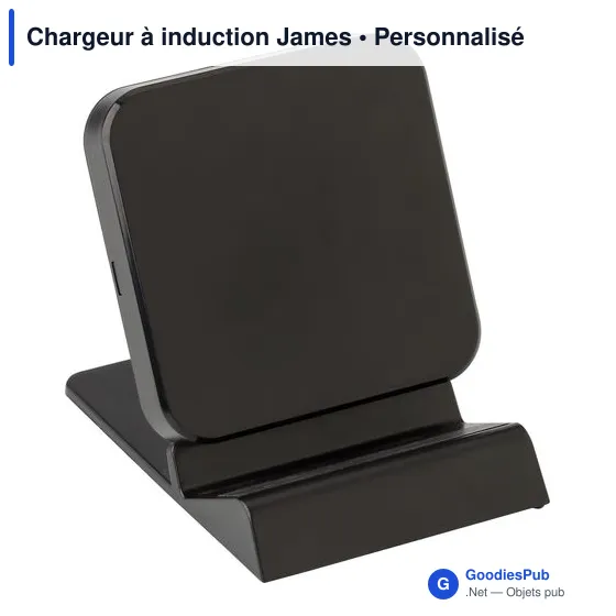 Chargeur à induction personnalisable James avec logo entreprise - Image 3