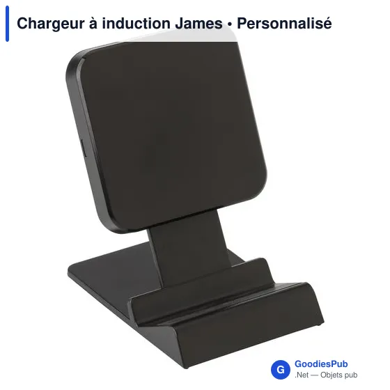 Chargeur à induction personnalisable James avec logo entreprise - Image 4