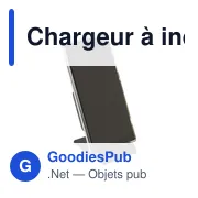 Chargeur à induction personnalisable James avec logo entreprise - Miniature 8