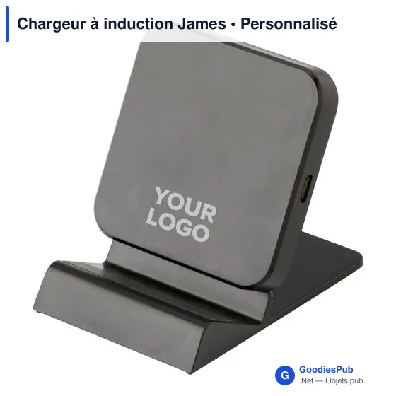 Chargeur à induction personnalisable James avec logo entreprise - Image 9