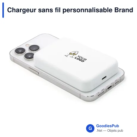 Chargeur sans fil personnalisable BrandCharger avec logo