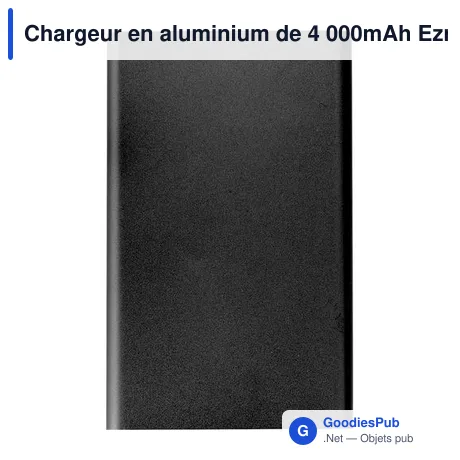 Chargeur en aluminium de 4 000mAh Ezra