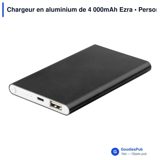 Chargeur en aluminium de 4 000mAh Ezra - Image 11