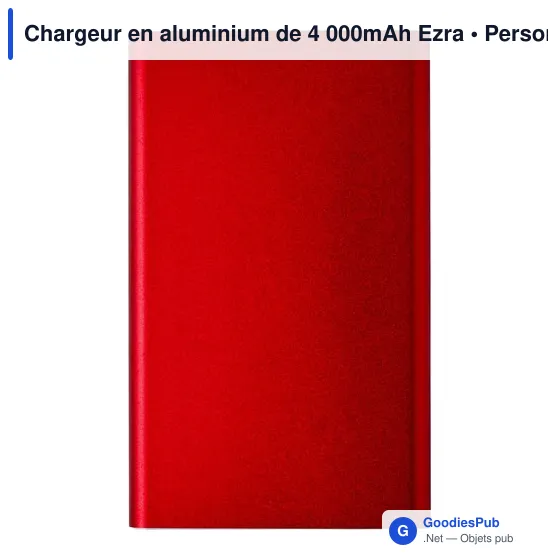 Chargeur en aluminium de 4 000mAh Ezra - Image 10