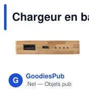 Chargeur en bambou personnalisable avec logo - 4 000mAh Ruby - Miniature 3