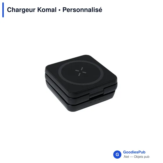 Chargeur sans fil personnalisable Komal avec logo - 15W - Image 5