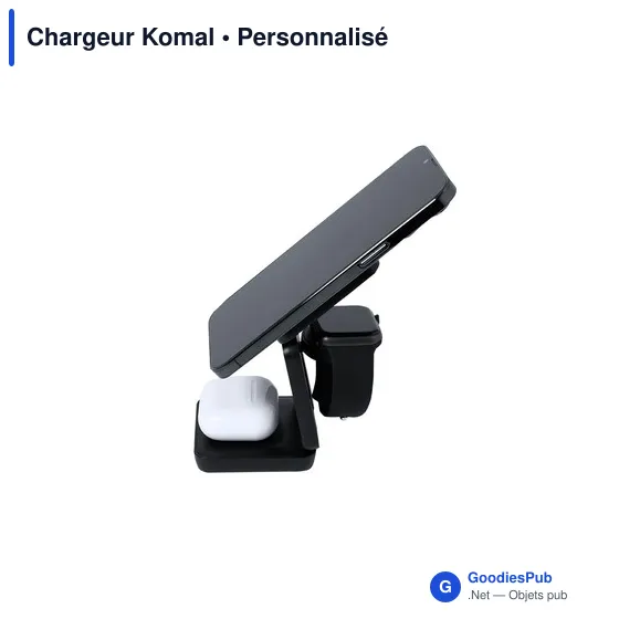 Chargeur sans fil personnalisable Komal avec logo - 15W - Image 7