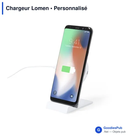 Chargeur sans fil Lomen personnalisable avec logo - Image 6