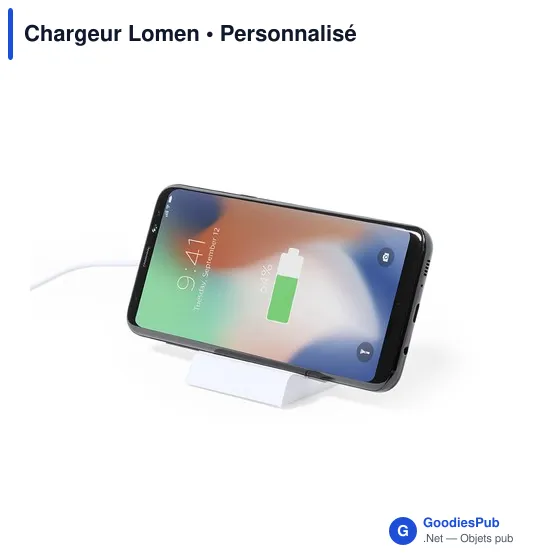 Chargeur sans fil Lomen personnalisable avec logo - Image 7
