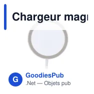 Chargeur magnétique sans fil personnalisable 15 W avec logo - R-ABS - Miniature 2