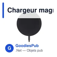 Chargeur magnétique sans fil personnalisable 15 W avec logo - R-ABS - Miniature 3