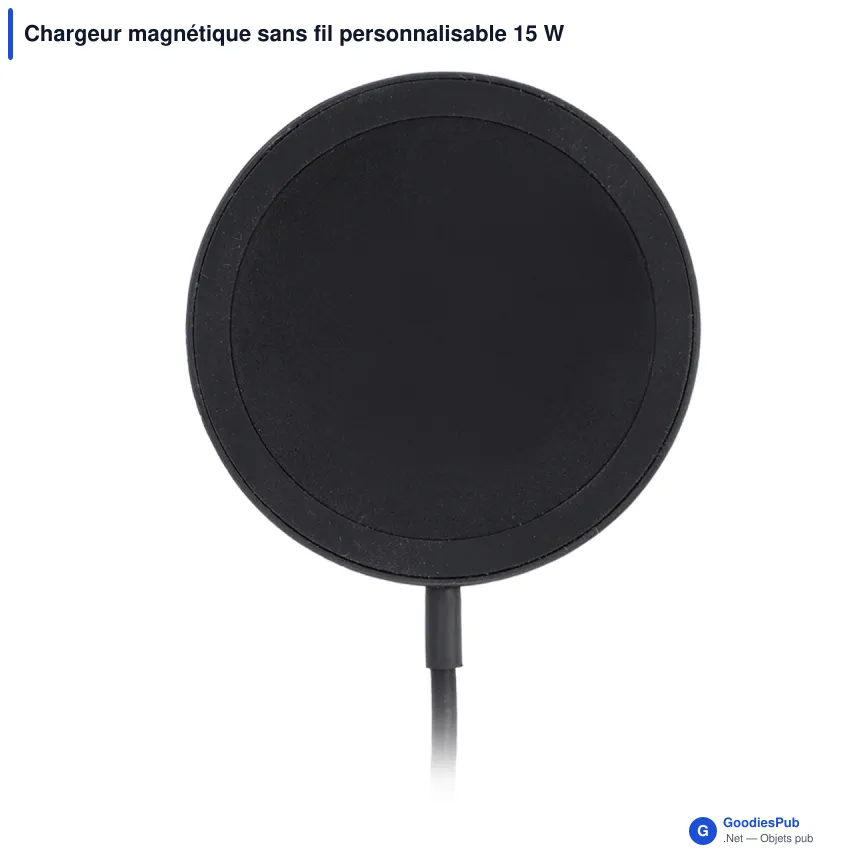 Chargeur magnétique sans fil personnalisable 15 W avec logo - R-ABS - Image 3