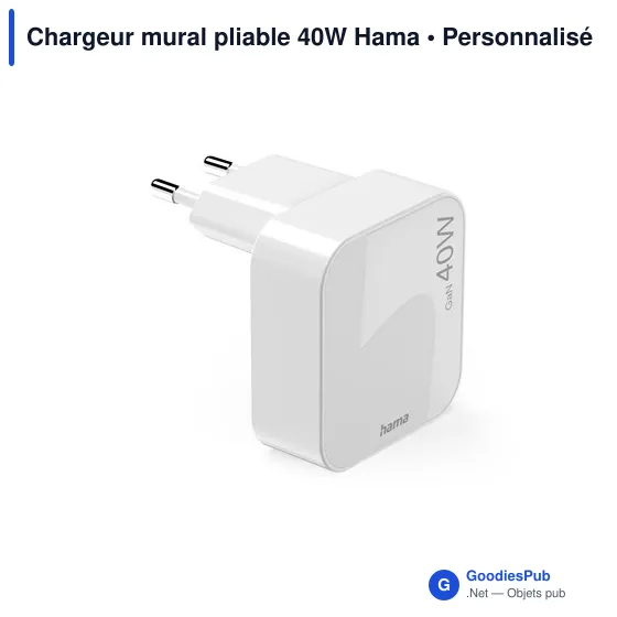 Chargeur mural pliable 40W Hama - Image 2