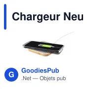 Chargeur sans fil Neubak personnalisable avec logo entreprise en polyester recyclé - Miniature 3