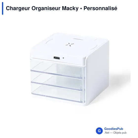 Chargeur Organiseur personnalisable avec logo - Macky - Image 2