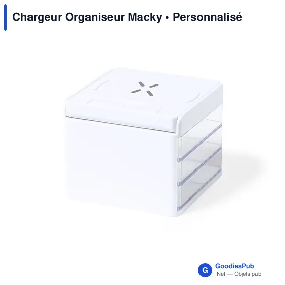 Chargeur Organiseur personnalisable avec logo - Macky - Image 4