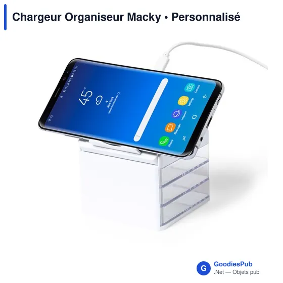 Chargeur Organiseur personnalisable avec logo - Macky - Image 5