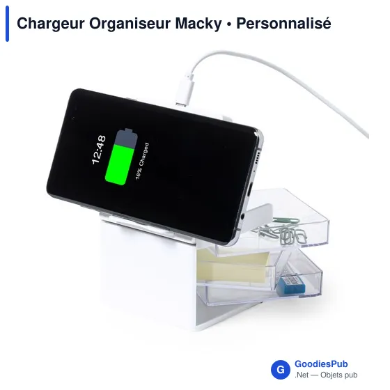 Chargeur Organiseur personnalisable avec logo - Macky - Image 6