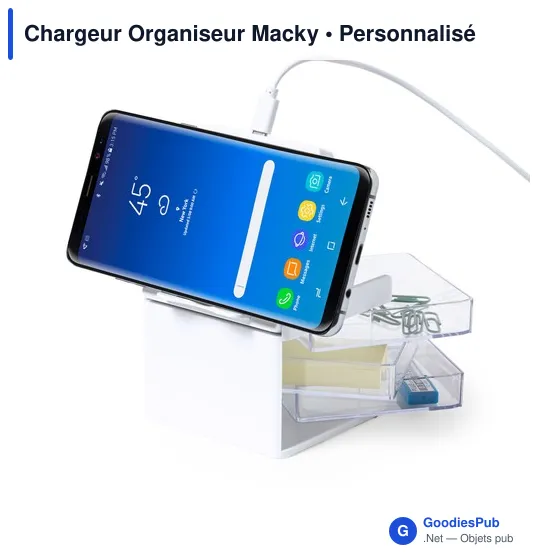 Chargeur Organiseur personnalisable avec logo - Macky - Image 7