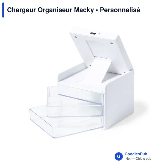 Chargeur Organiseur personnalisable avec logo - Macky - Image 9