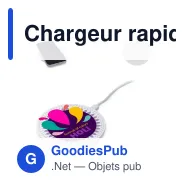 Chargeur rapide sans fil personnalisable 15 W à indicateur LED avec logo - R-ABS - Miniature 1