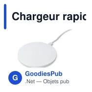 Chargeur rapide sans fil personnalisable 15 W à indicateur LED avec logo - R-ABS - Miniature 2