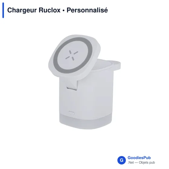Chargeur sans fil personnalisable Ruclox avec logo - 3 en 1 - Image 6