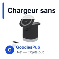 Chargeur sans fil personnalisable Ruclox avec logo - 3 en 1 - Miniature 7