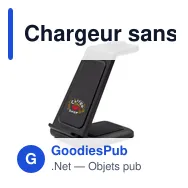 Chargeur sans fil 15W personnalisable avec logo | Todd - Miniature 1