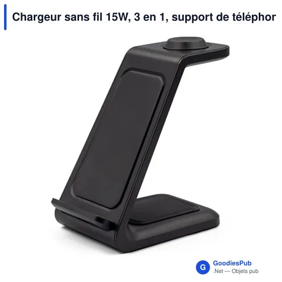 Chargeur sans fil 15W personnalisable avec logo | Todd - Image 3