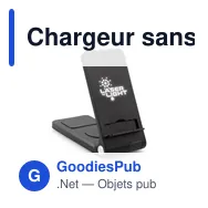 Chargeur sans fil personnalisable 15W avec support pour téléphone | Zitaavec logo - Miniature 1