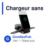 Chargeur sans fil personnalisable 15W avec support pour téléphone | Zitaavec logo - Miniature 3