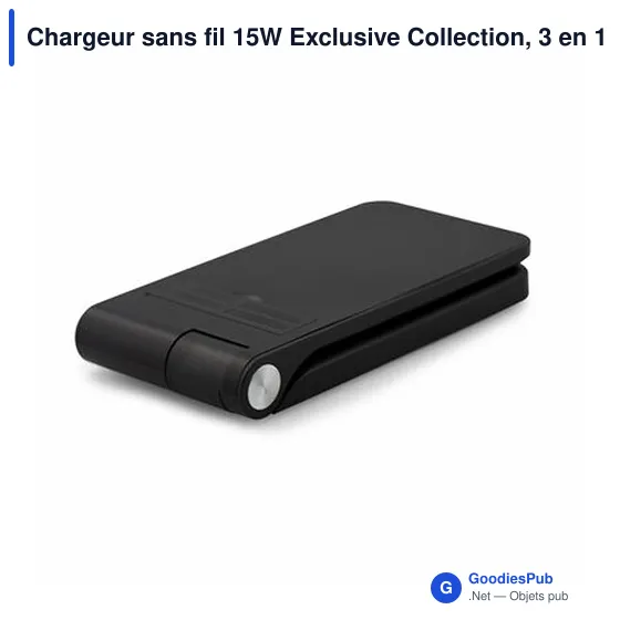 Chargeur sans fil personnalisable 15W avec support pour téléphone | Zitaavec logo - Image 4