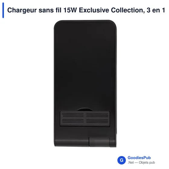 Chargeur sans fil personnalisable 15W avec support pour téléphone | Zitaavec logo - Image 5