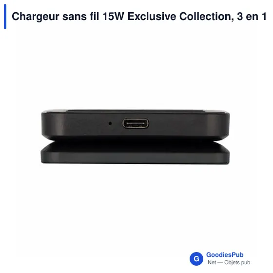 Chargeur sans fil personnalisable 15W avec support pour téléphone | Zitaavec logo - Image 6
