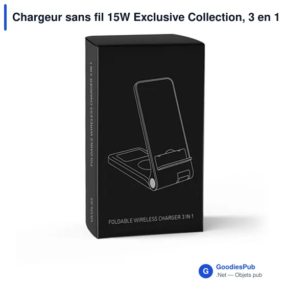 Chargeur sans fil personnalisable 15W avec support pour téléphone | Zitaavec logo - Image 10