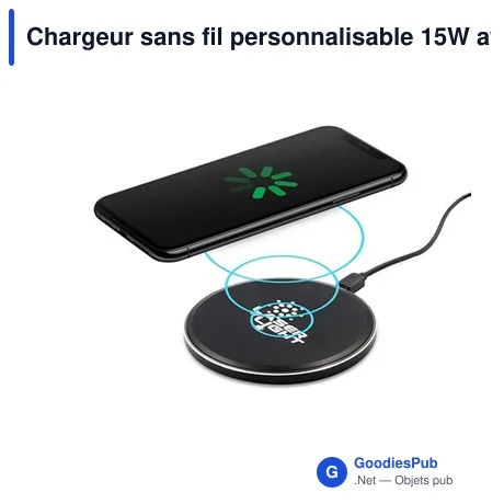 Chargeur sans fil personnalisable 15W avec logo | Danre