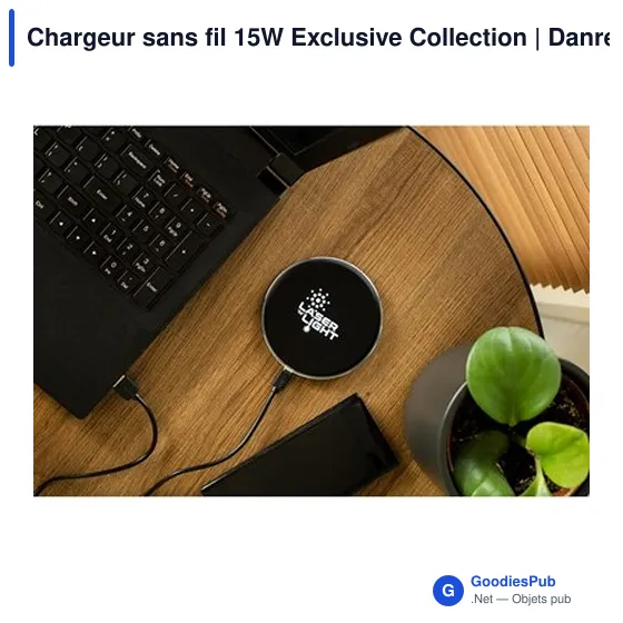 Chargeur sans fil personnalisable 15W avec logo | Danre - Image 2