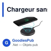 Chargeur sans fil personnalisable 15W avec logo | Danre - Miniature 3