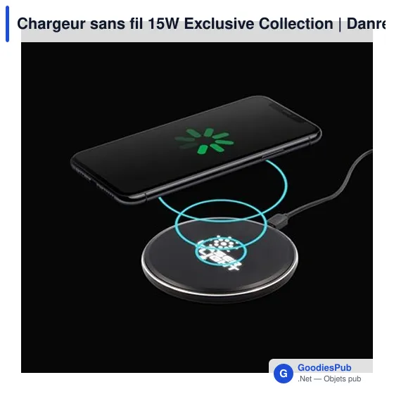 Chargeur sans fil personnalisable 15W avec logo | Danre - Image 4
