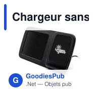 Chargeur sans fil personnalisable avec horloge numérique | Ishaavec logo - Miniature 9