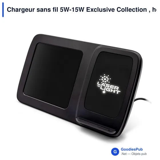 Chargeur sans fil personnalisable avec horloge numérique | Ishaavec logo - Image 9