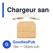 Chargeur sans fil personnalisable en bambou 10W avec logo | Jazzlyn - Miniature 6
