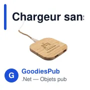 Chargeur sans fil personnalisable en bambou 10W avec logo | Jazzlyn - Miniature 8