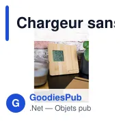 Chargeur sans fil personnalisable 10W avec station météo | Kaheleavec logo - Miniature 2